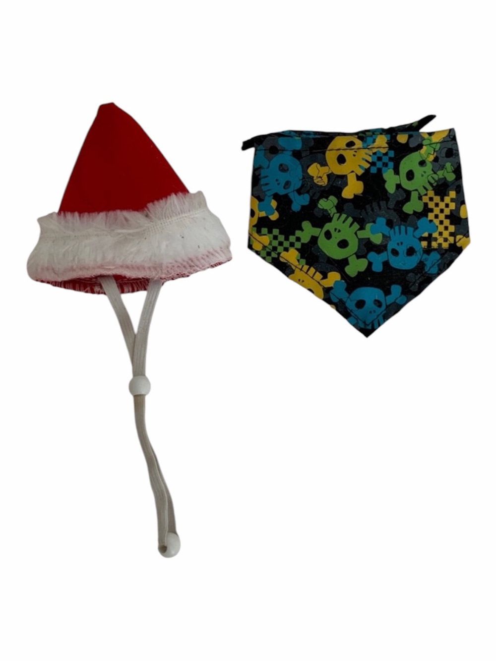 Halloween Bandana & Christmas Holiday Santa Hat Small Animal Pet Costume Lot